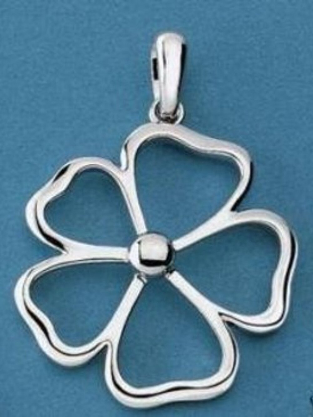 2007 Lia Sophia "DAISY" Open Work Flower Silver Pendant Necklace Slide